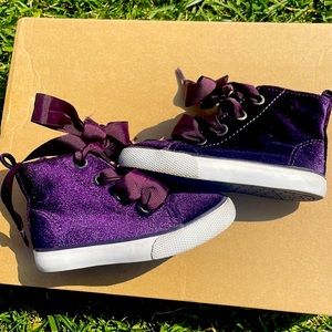 Purple Velvet Sneakers